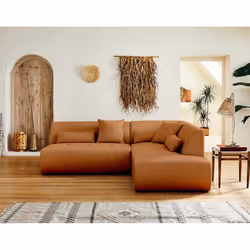 Best Mobilier Onyx Canapé d'angle 5 siège(s) Couleur rouille