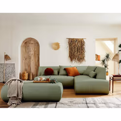 Best Mobilier Onyx Canapé d'angle 5 siège(s) Vert