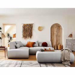 Best Mobilier Onyx Canapé d'angle 5 siège(s) Gris