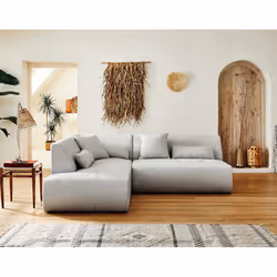Best Mobilier Onyx Canapé d'angle 5 siège(s) Gris