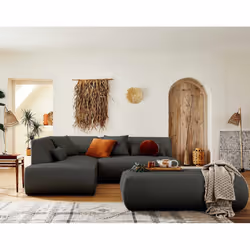 Best Mobilier Onyx Canapé d'angle 5 siège(s) Gris