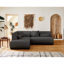 Best Mobilier Onyx Canapé d'angle 5 siège(s) Gris