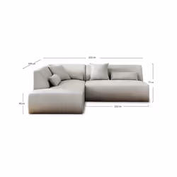 Best Mobilier Onyx Canapé d'angle 5 siège(s) Gris - Vue supplémentaire 8