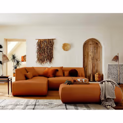 Best Mobilier Onyx Canapé d'angle 5 siège(s) Couleur rouille