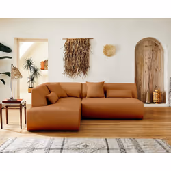 Best Mobilier Onyx Canapé d'angle 5 siège(s) Couleur rouille