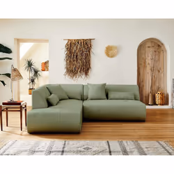 Best Mobilier Onyx Canapé d'angle 5 siège(s) Vert