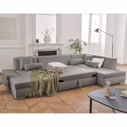 Best Mobilier Vermont Canapé d'angle 7 siège(s) Gris