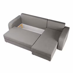 Best Mobilier Harvey Canapé d'angle 4 siège(s) Gris