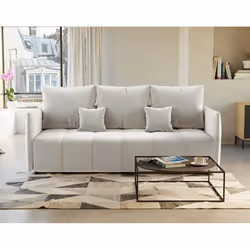Best Mobilier Petra, Beige, Velours, Bois, Plastique, 2450 mm, 1050 mm