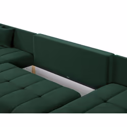 Best Mobilier Petra Canapé d'angle 7 siège(s) Vert