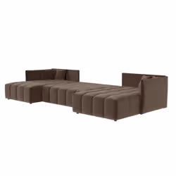 Best Mobilier Petra Canapé d'angle 7 siège(s) Taupe