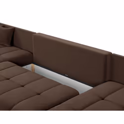 Best Mobilier Petra Canapé d'angle 7 siège(s) Taupe