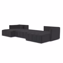 Best Mobilier Petra Canapé d'angle 7 siège(s) Gris