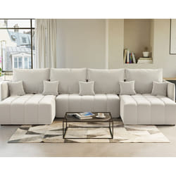 Best Mobilier Petra Canapé d'angle 7 siège(s) Beige