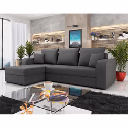 Best Mobilier Harvey, Gris, Tissu, Bois, Plastique, 2370 mm, 1390 mm