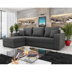 Best Mobilier Harvey Canapé d'angle 4 siège(s) Gris