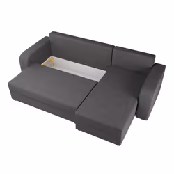 Best Mobilier Harvey Canapé d'angle 4 siège(s) Gris