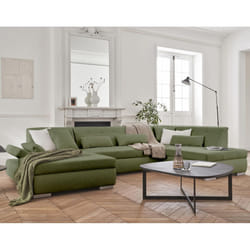 Best Mobilier Vermont Canapé d'angle 7 siège(s) Vert