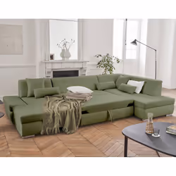 Best Mobilier Vermont Canapé d'angle 7 siège(s) Vert