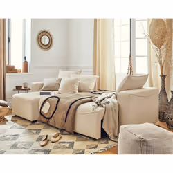 Best Mobilier Capucine Canapé d'angle 4 siège(s) Bleu