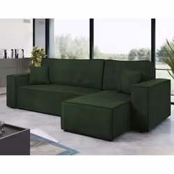 Best Mobilier Cezanne, Vert, Velours, Bois, Plastique, 2440 mm, 1450 mm