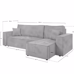 Best Mobilier Cezanne Canapé d'angle 4 siège(s) Vert - Vue supplémentaire 6