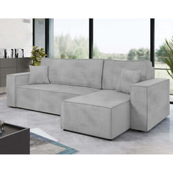 Best Mobilier Cezanne Canapé d'angle 4 siège(s) Gris