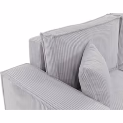 Best Mobilier Cezanne Canapé d'angle 4 siège(s) Gris - Vue supplémentaire 4