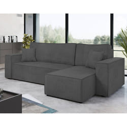 Best Mobilier Cezanne Canapé d'angle 4 siège(s) Gris