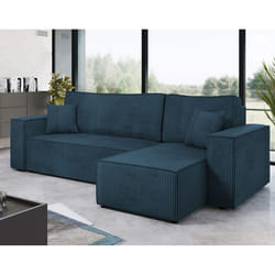 Best Mobilier Cezanne Canapé d'angle 4 siège(s) Bleu