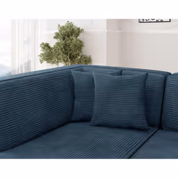 Best Mobilier Duchamp Canapé d'angle 5 siège(s) Bleu