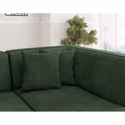 Best Mobilier Duchamp Canapé d'angle 5 siège(s) Vert