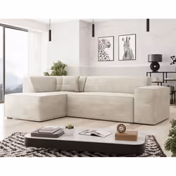 Best Mobilier Duchamp, Beige, Velours, Bois, Plastique, 2670 mm, 2050 mm