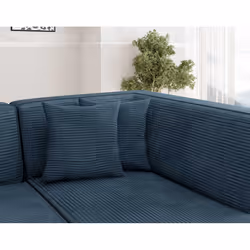 Best Mobilier Duchamp Canapé d'angle 5 siège(s) Bleu