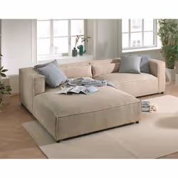 Best Mobilier Ela, Bleu, Velours, Plastique, 2660 mm, 1900 mm, 650 mm