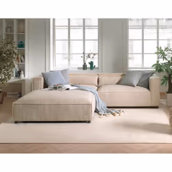 Best Mobilier Ela Canapé d'angle 4 siège(s) Bleu