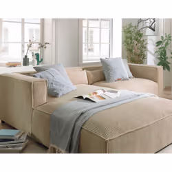 Best Mobilier Ela Canapé d'angle 4 siège(s) Bleu