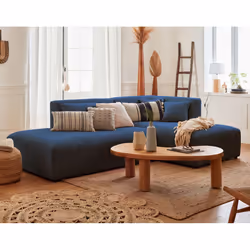 Best Mobilier Victoire, Bleu, Marine, Velours, Bois, Plastique, 2700 mm, 1680 mm