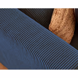 Best Mobilier Victoire Canapé d'angle 4 siège(s) Bleu, Marine