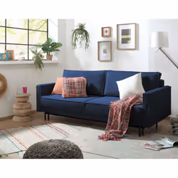 Best Mobilier Charlie, Bleu, Velours, Plastique, 2130 mm, 980 mm, 900 mm