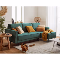 Best Mobilier Charlie, Bleu, Velours, Métal, 2150 mm, 1460 mm, 900 mm