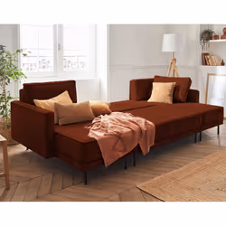 Best Mobilier Charlie Canapé d'angle 7 siège(s) Terre cuite