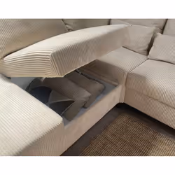 Best Mobilier Aubepine Canapé d'angle 5 siège(s) Beige - Vue supplémentaire 4