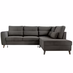 Best Mobilier Aubepine Canapé d'angle 5 siège(s) Anthracite, Gris - Vue supplémentaire 6