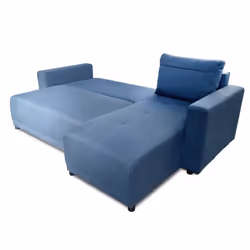 Best Mobilier Pilea Canapé d'angle 4 siège(s) Bleu