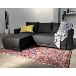 Best Mobilier Pilea Canapé d'angle 4 siège(s) Anthracite, Gris