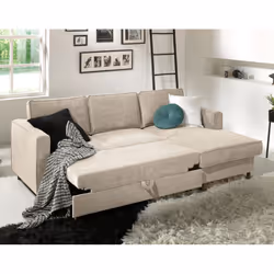 Best Mobilier Jake Canapé d'angle 4 siège(s) Bleu