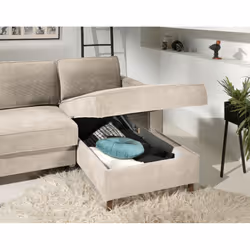 Best Mobilier Jake Canapé d'angle 4 siège(s) Bleu - Vue supplémentaire 4