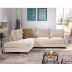 Best Mobilier Jake Canapé d'angle 5 siège(s) Bleu