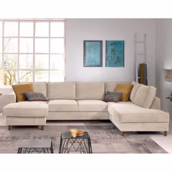 Best Mobilier Jake Canapé d'angle 7 siège(s) Bleu